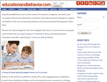 Tablet Screenshot of educationandbehavior.com